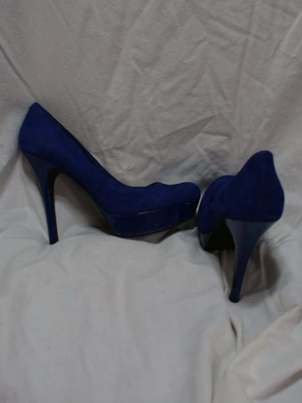 Jessica Simpson Cobalt Blue Platform Pumps - Size 8 - Well Worn - Picture 9 of 11